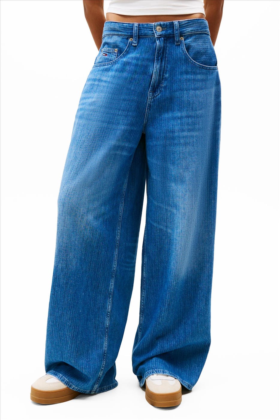 Tommy Jeans - Blauwe Charlie loose wide jeans