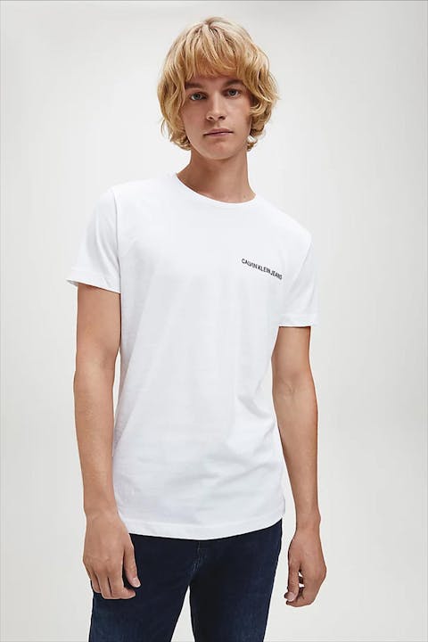 Calvin Klein Jeans - Witte Institutional Chest Logo T-shirt