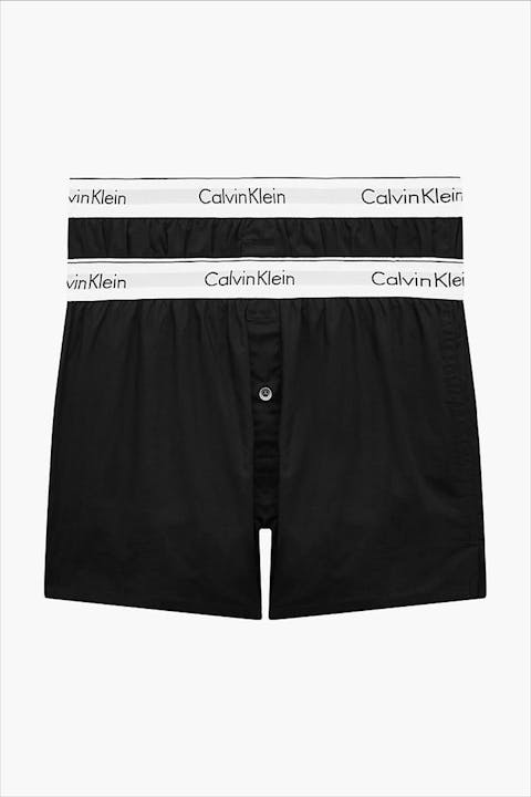 Calvin Klein Underwear - Zwart-witte Boxer Slim 2PK boxershorts