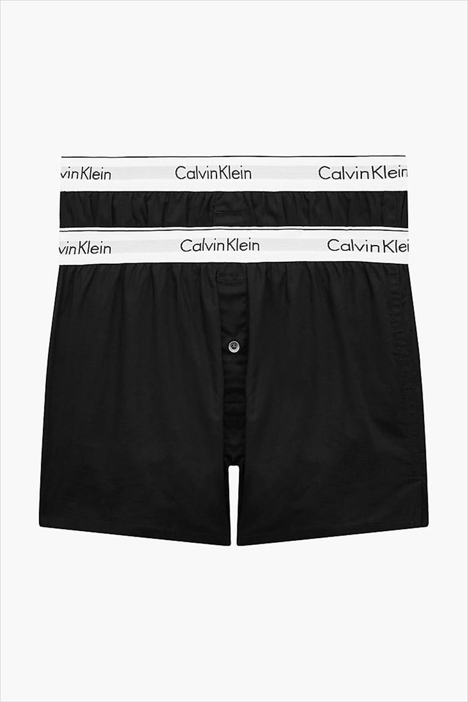 Calvin Klein Underwear - Zwart-witte Boxer Slim 2PK boxershorts