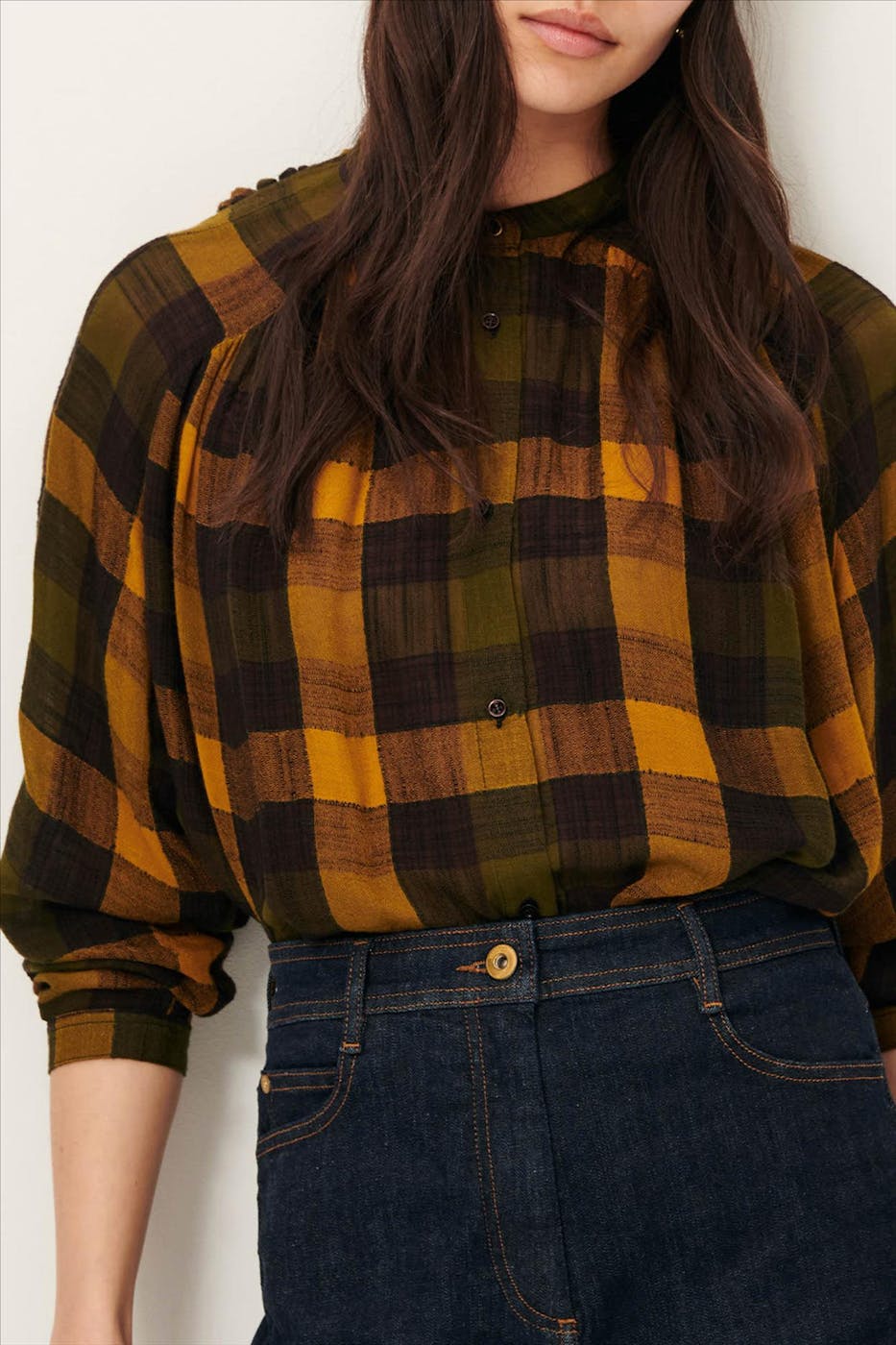 Sessùn - Donkergroene Nicolas blouse
