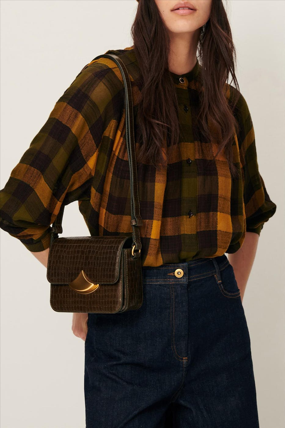 Sessùn - Donkergroene Nicolas blouse