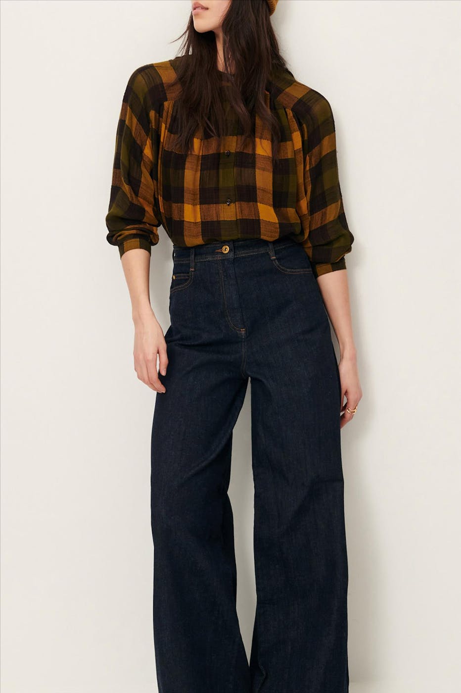 Sessùn - Donkergroene Nicolas blouse