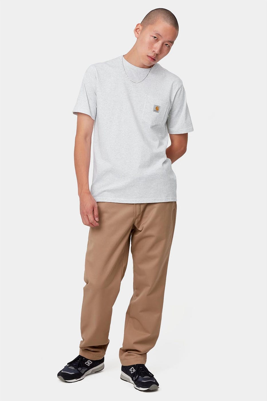 Carhartt WIP - Lichtgrijze Pocket T-shirt