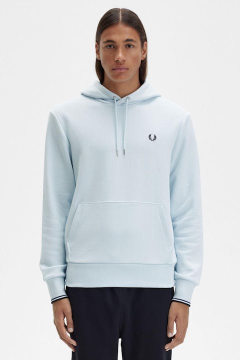 Fred Perry - Lichtblauwe Tipped hoodie