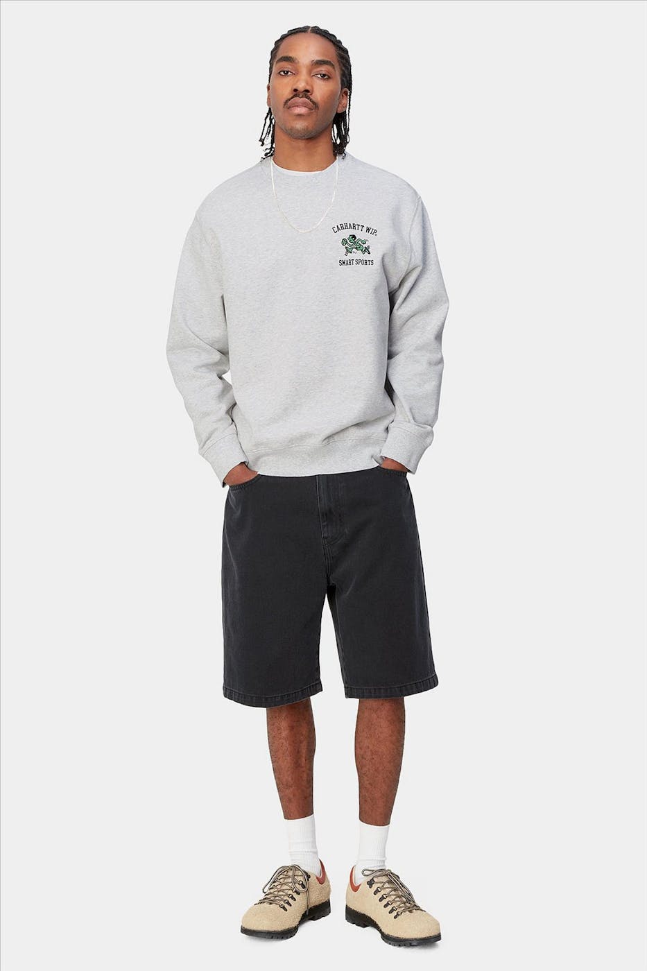 Carhartt WIP - Lichtgrijze Smart Sports sweater