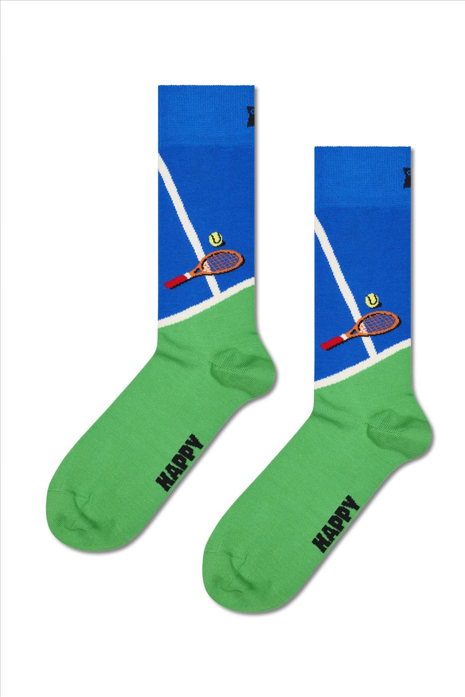 Happy Socks - Groene Tennis 2-pack giftbox sokken, maat= 41-46