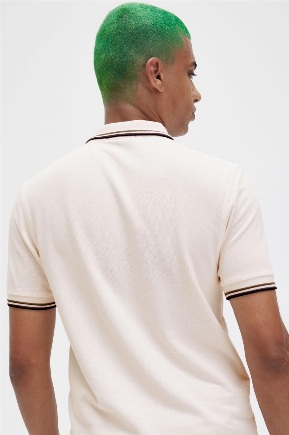 Fred Perry - Lichtroze Twin Tipped polo