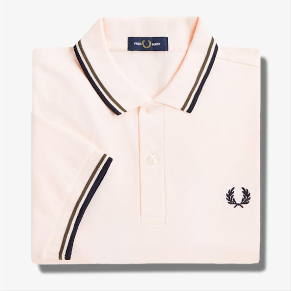 Fred Perry - Lichtroze Twin Tipped polo