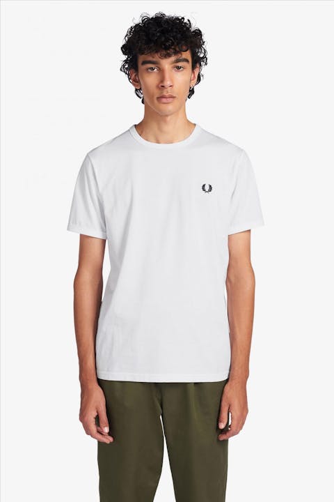 Fred Perry - Witte Ringer T-shirt