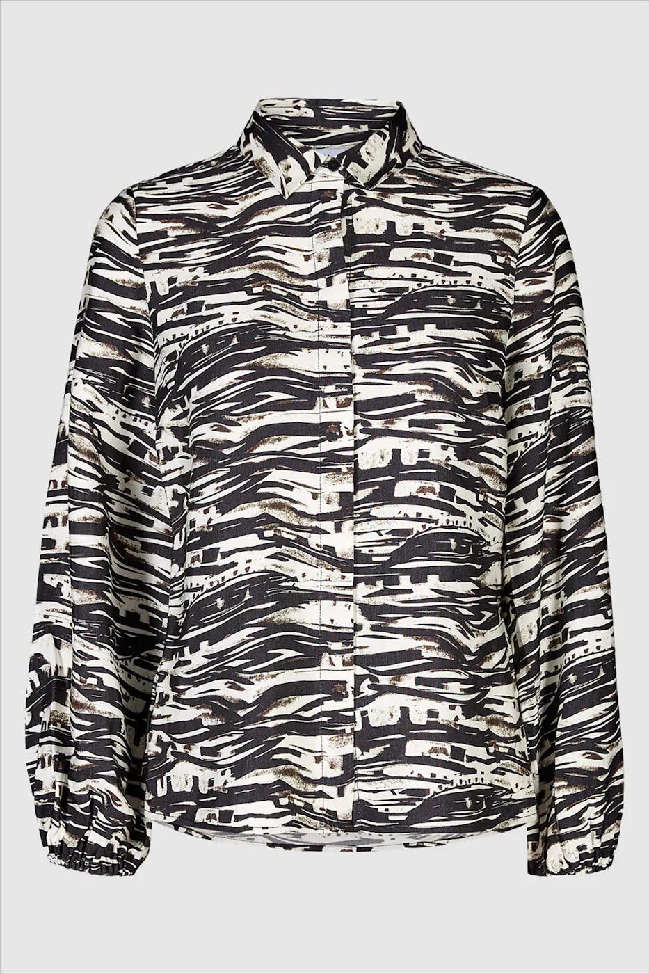 Minimum - Zwart-witte Bilina blouse