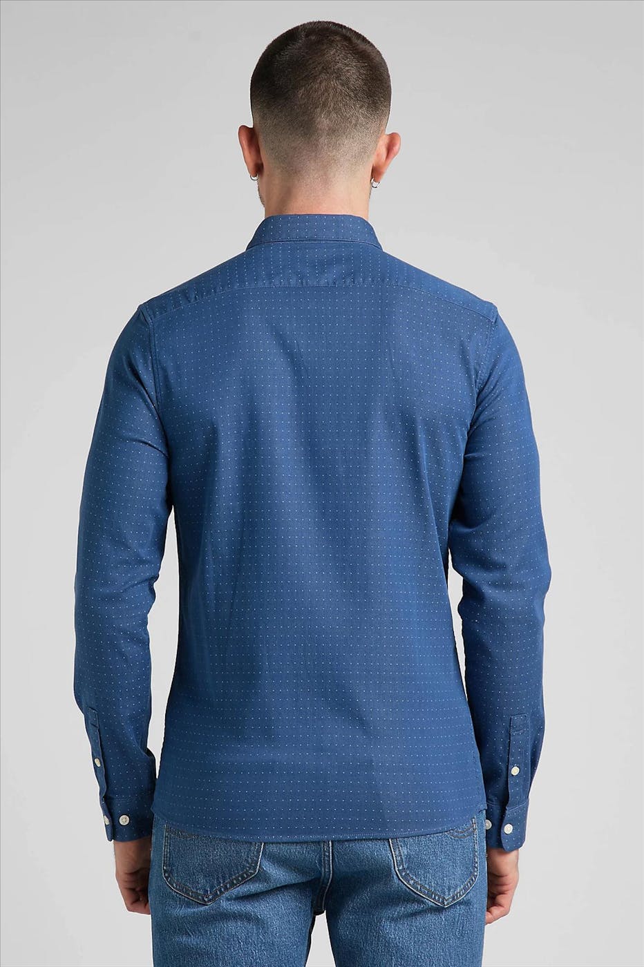 Lee - Blauw Slim Button Down hemd