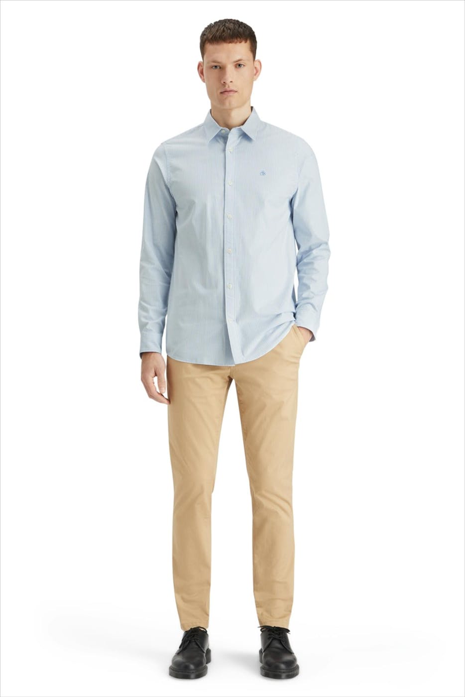Scotch & Soda - Blauw-Wit Essential Gestreept hemd
