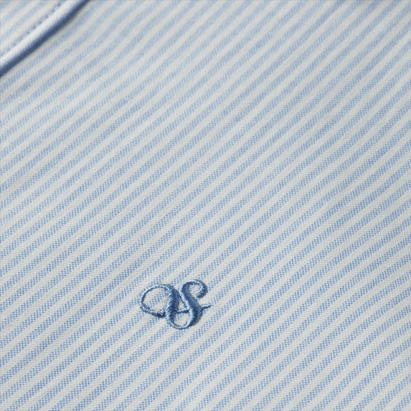 Scotch & Soda - Blauw-Wit Essential Gestreept hemd