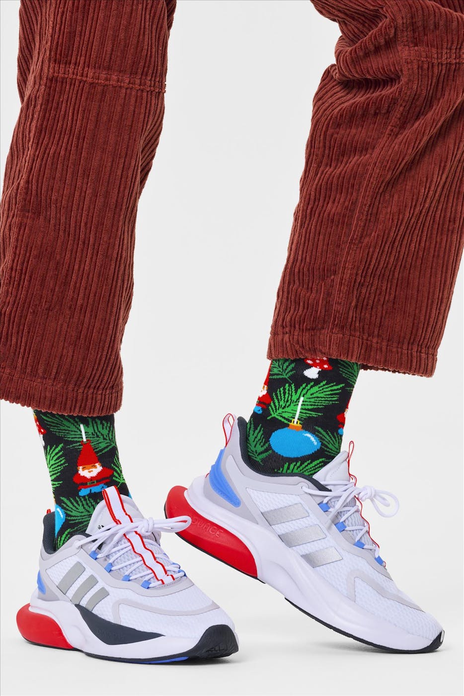 Happy Socks - Zwarte-Multicolor Christmas Tree Decoration sokken, maat 36-40