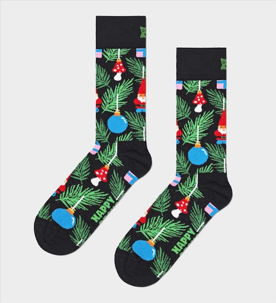Happy Socks - Zwarte-Multicolor Christmas Tree Decoration sokken, maat 36-40