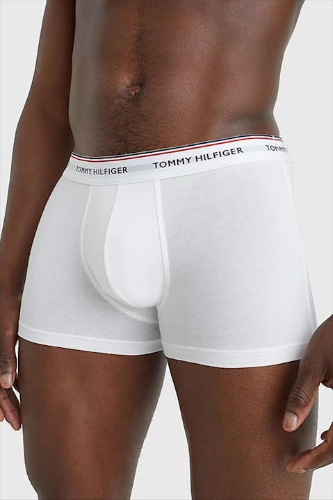 Tommy Hilfiger Underwear - Wit-grijs-zwarte Trunk 3-pack boxershorts