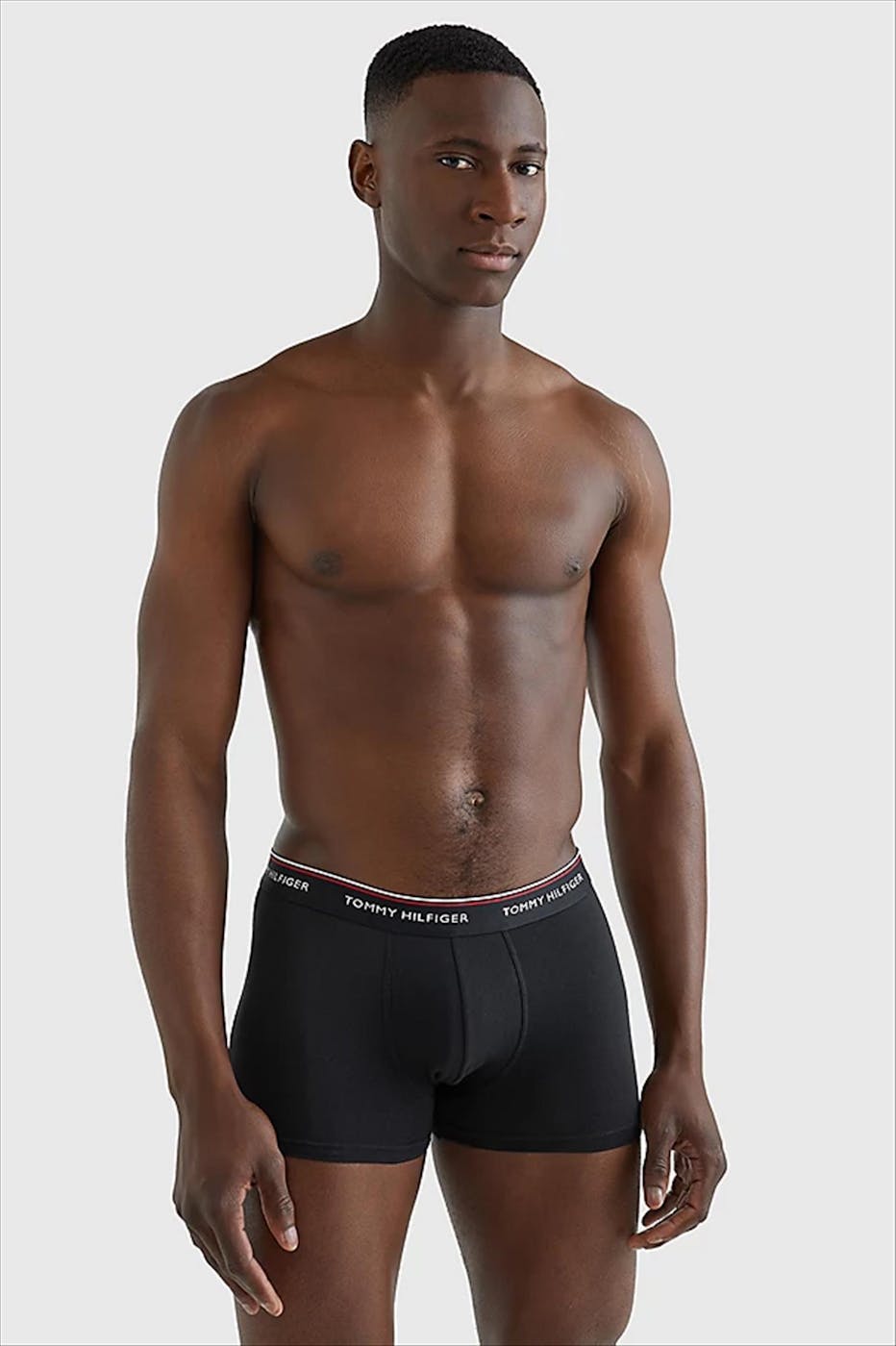 Tommy Hilfiger Underwear - Wit-grijs-zwarte Trunk 3-pack boxershorts