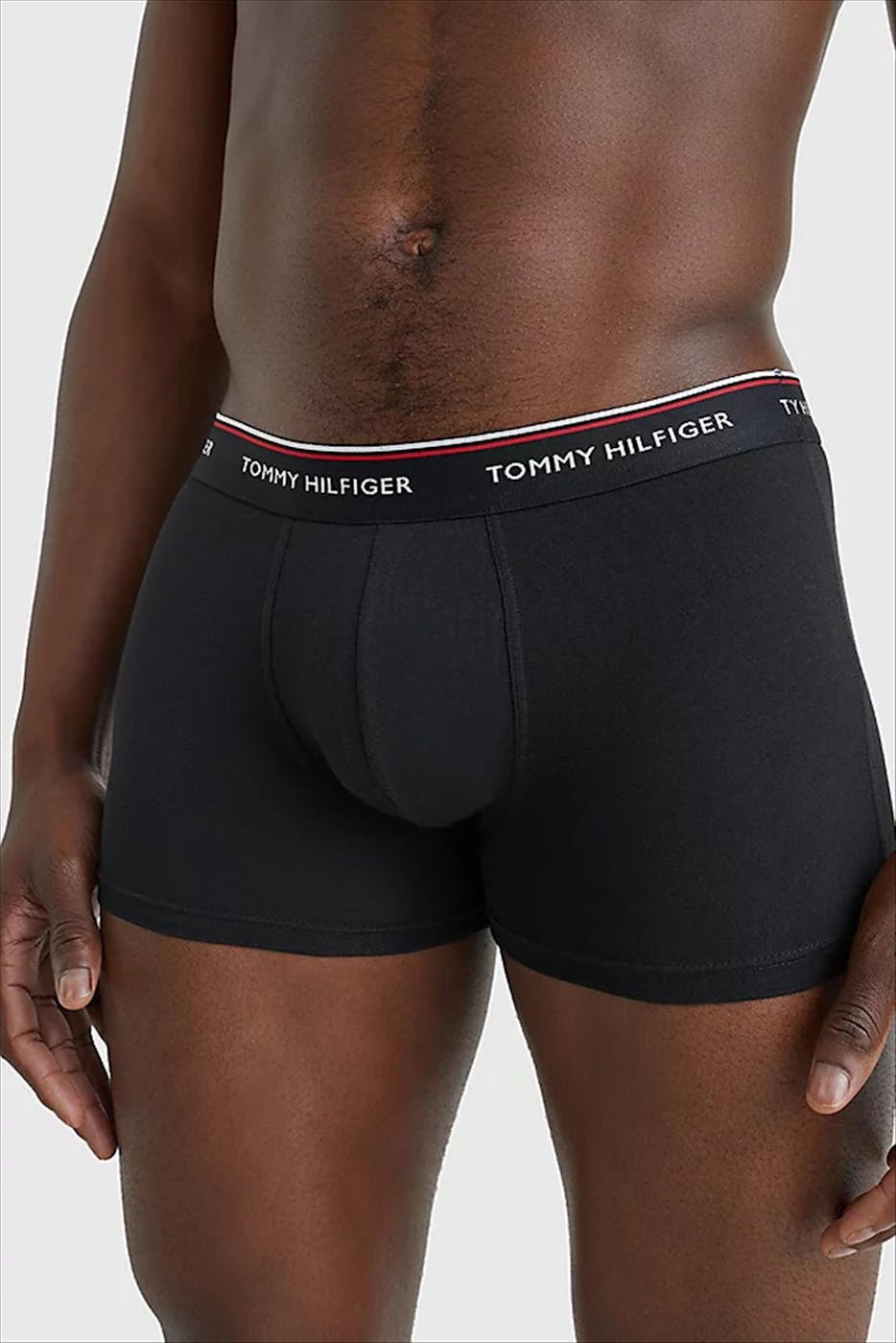 Tommy Hilfiger Underwear - Wit-grijs-zwarte Trunk 3-pack boxershorts