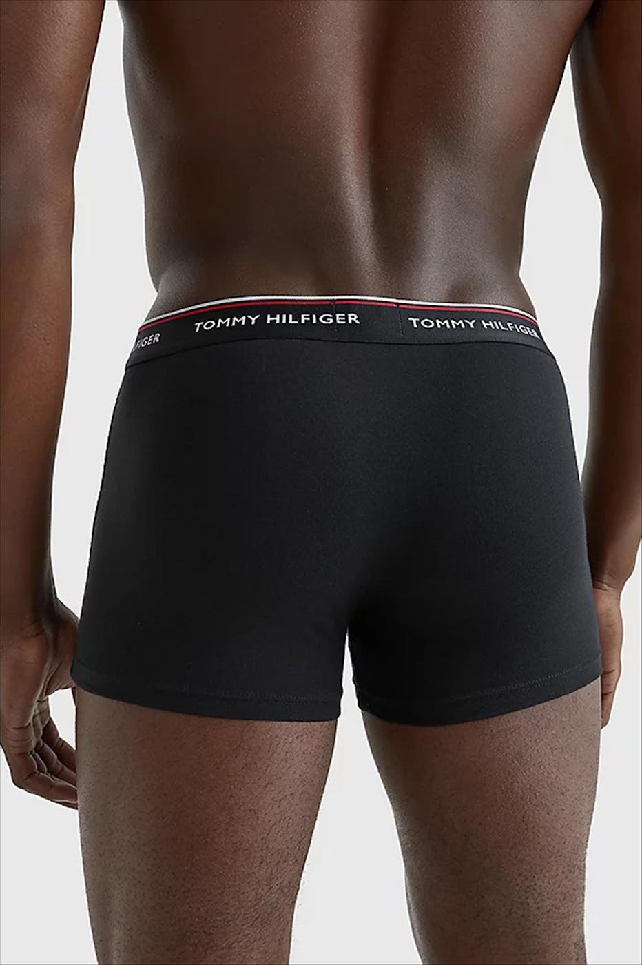 Tommy Hilfiger Underwear - Wit-grijs-zwarte Trunk 3-pack boxershorts