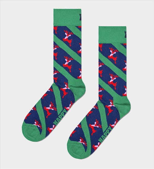 Happy Socks - Groene Reindeer sokken, maat: 36-40