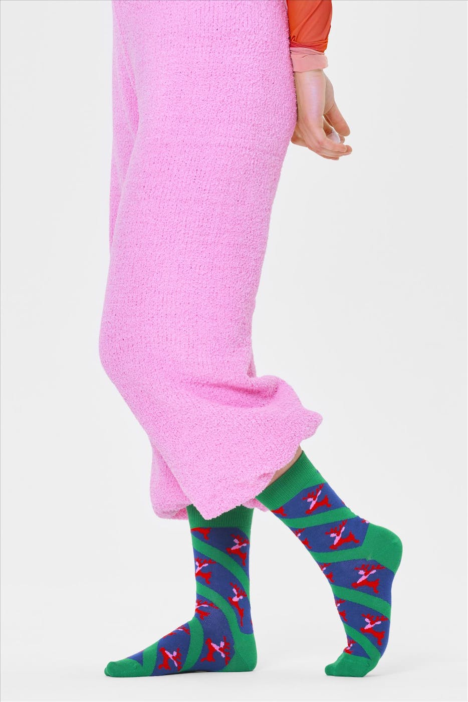 Happy Socks - Groene Reindeer sokken, maat: 41-46