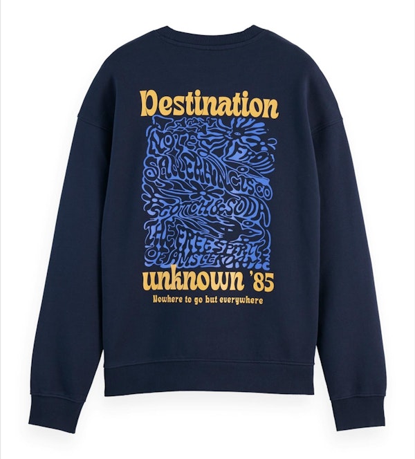 Scotch & Soda - Donkerblauwe Destination sweater