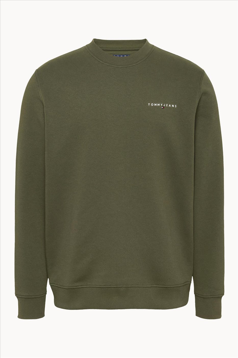 Tommy Jeans - Kaki Regular Linear sweater