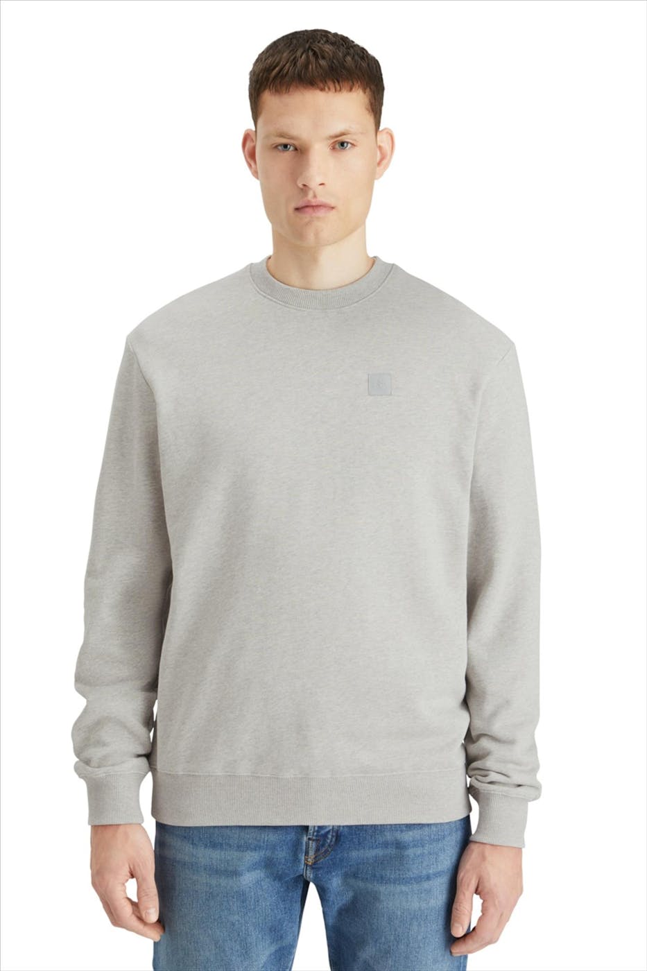 Scotch & Soda - Lichtgrijze Core Logo sweater