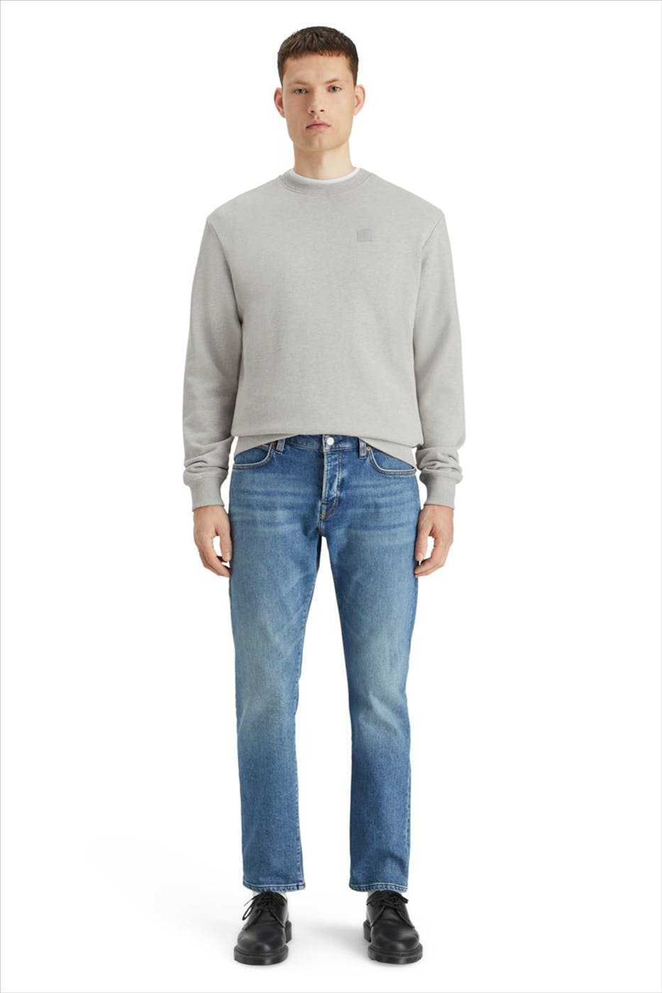 Scotch & Soda - Lichtgrijze Core Logo sweater