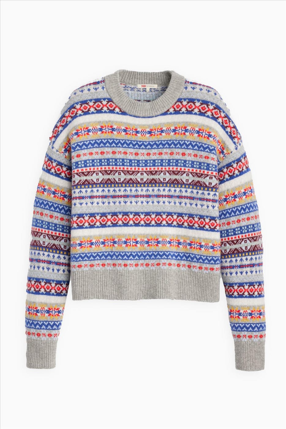 Levi's - Grijze-Multicolor Ines Fairlisle trui