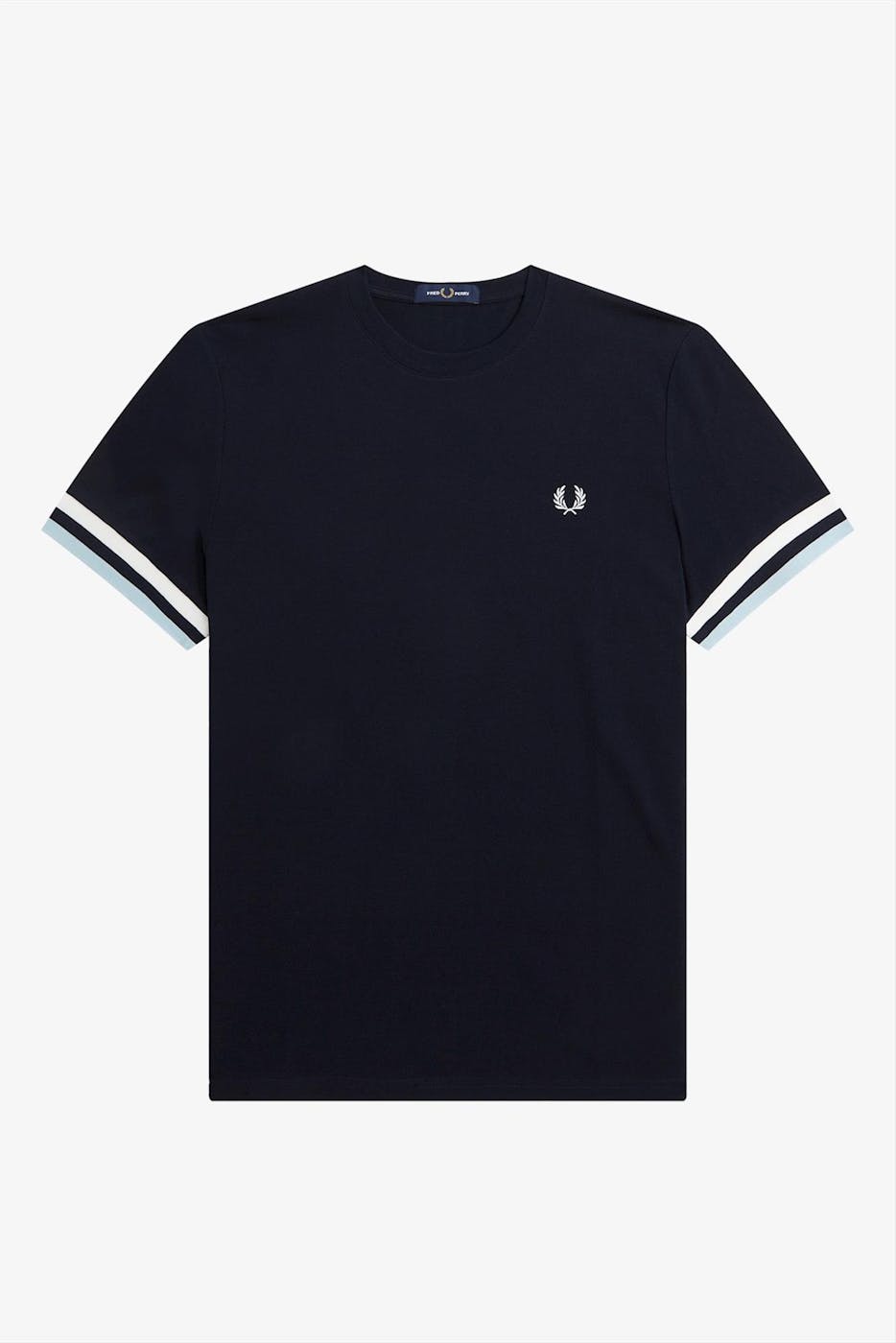 Fred Perry - Donkerblauwe Bold Tipped Pique T-shirt