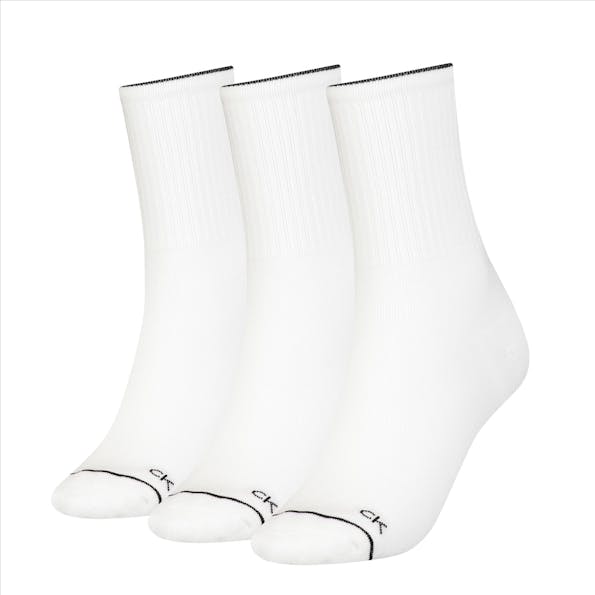 Calvin Klein - Wit-zwarte 3-pack sokken, one size