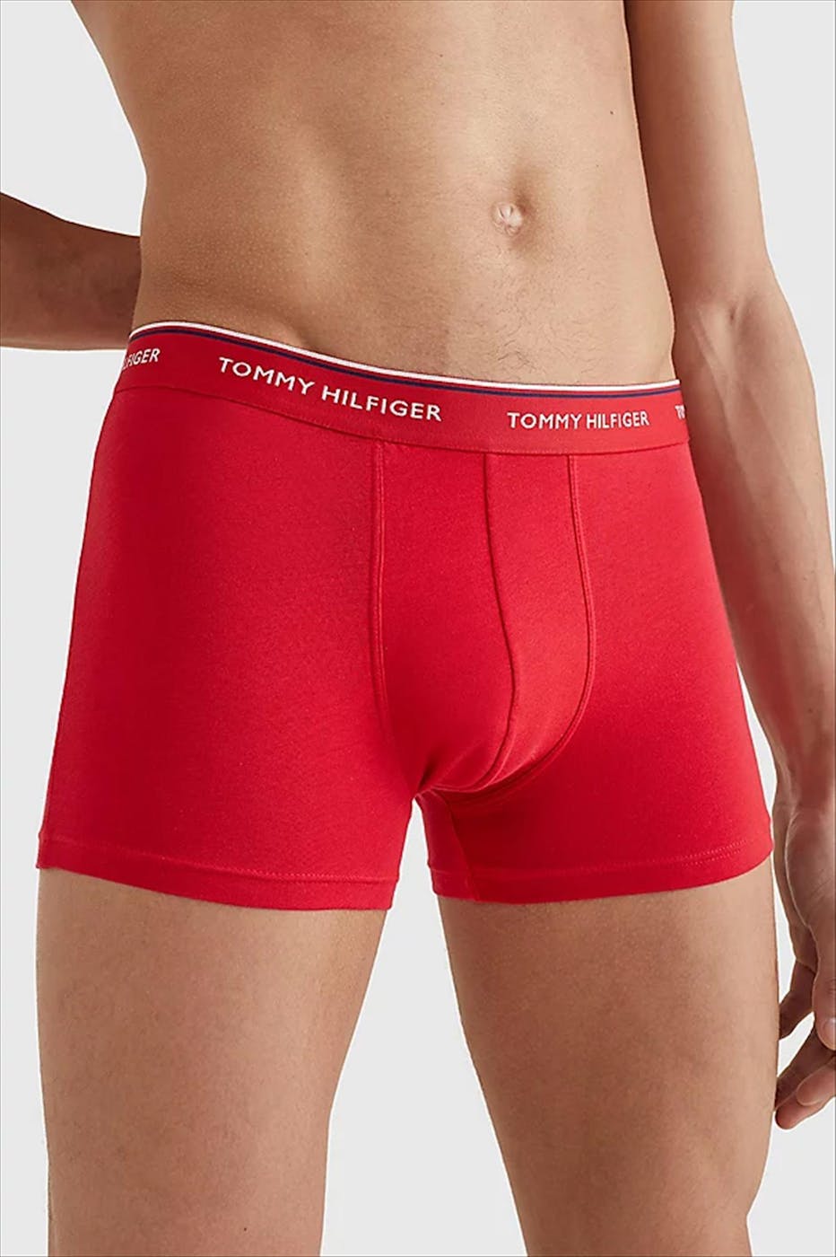 Tommy Hilfiger Underwear - Rood-wit-blauwe Trunk 3-pack boxershorts