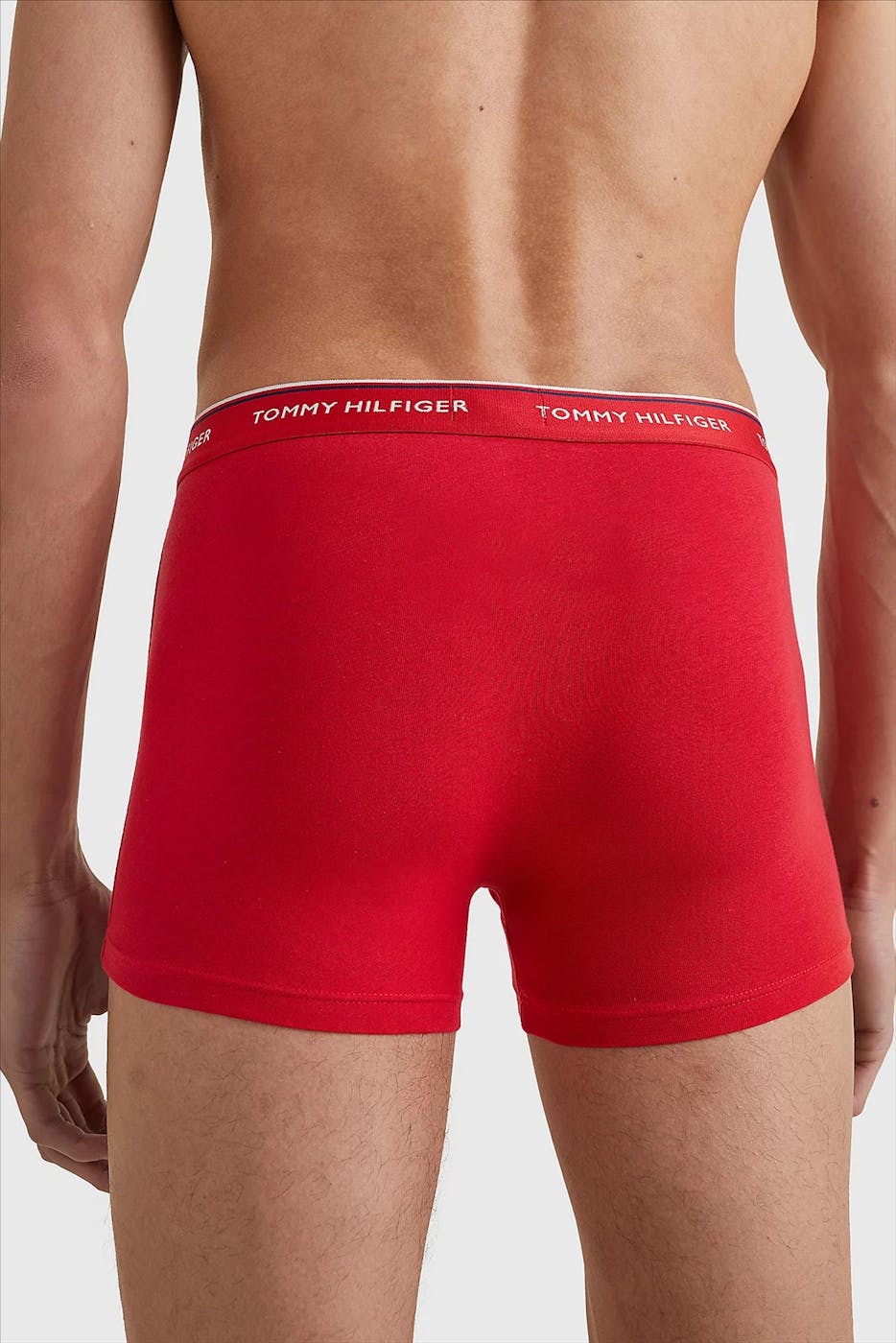Tommy Hilfiger Underwear - Rood-wit-blauwe Trunk 3-pack boxershorts
