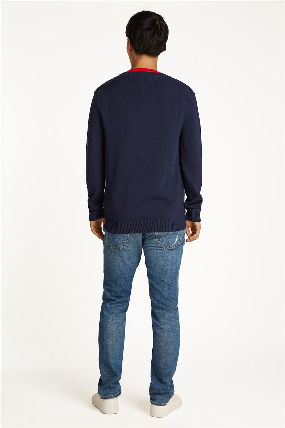 Tommy Jeans - Donkerblauwe Slim Essential trui