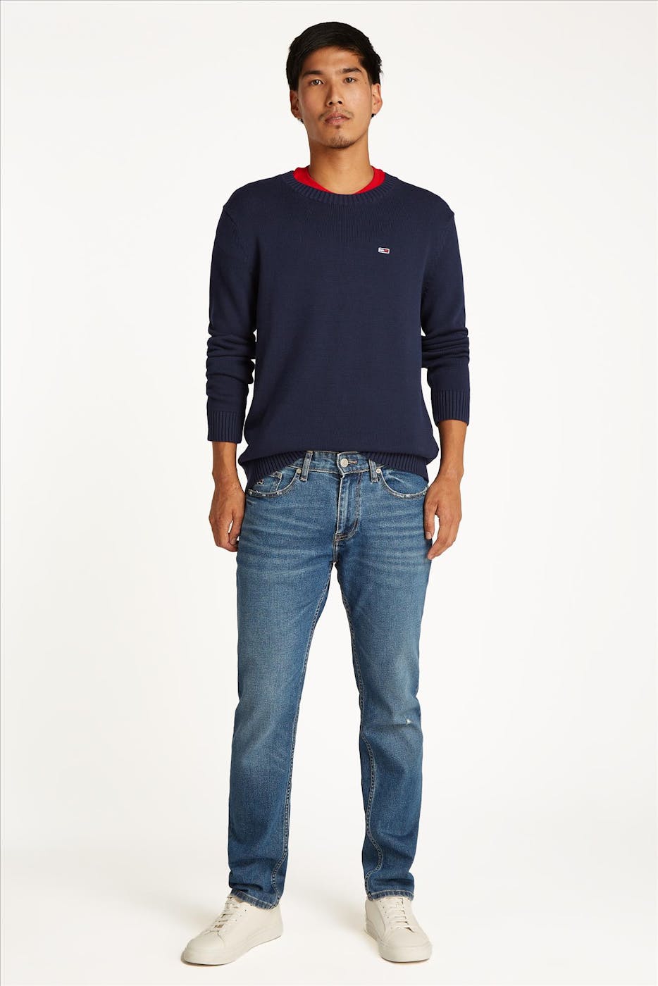 Tommy Jeans - Donkerblauwe Slim Essential trui