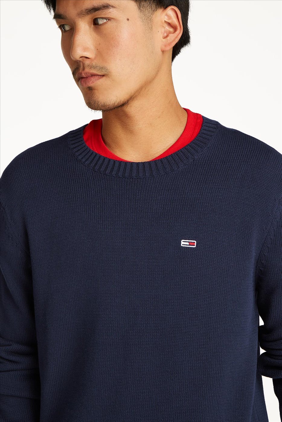 Tommy Jeans - Donkerblauwe Slim Essential trui