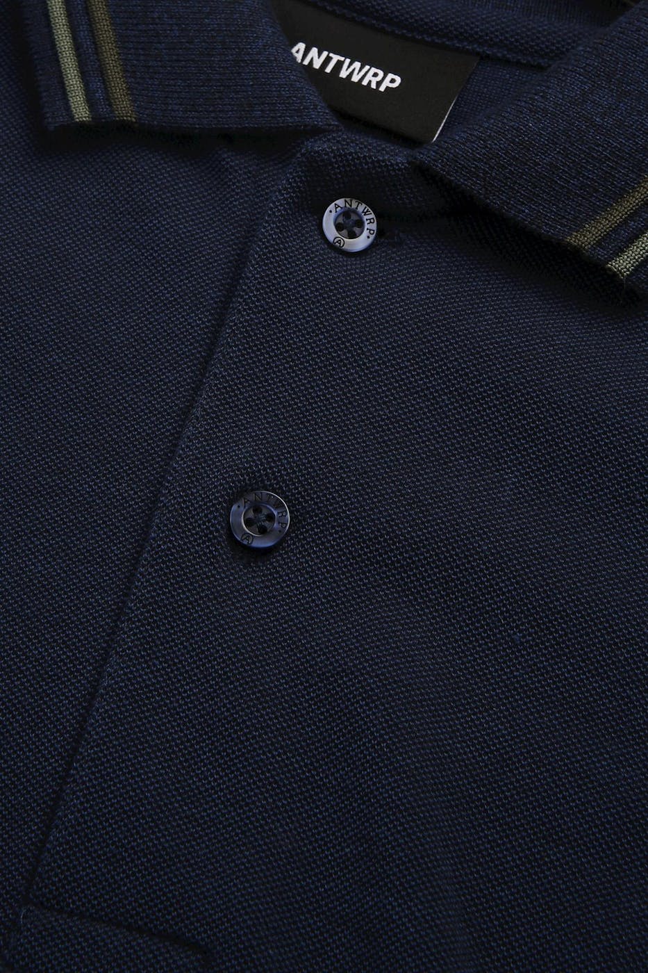 Antwrp - Donkerblauwe Classic Stripe Detail polo