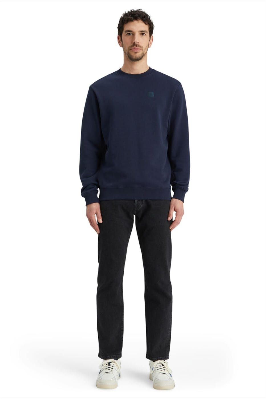 Scotch & Soda - Donkerblauwe Core Logo sweater