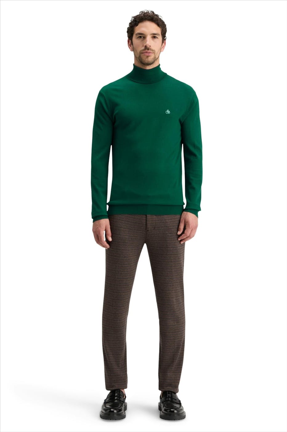 Scotch & Soda - Donkergroene Turtleneck trui