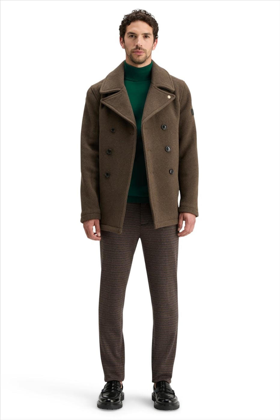 Scotch & Soda - Donkergroene Turtleneck trui