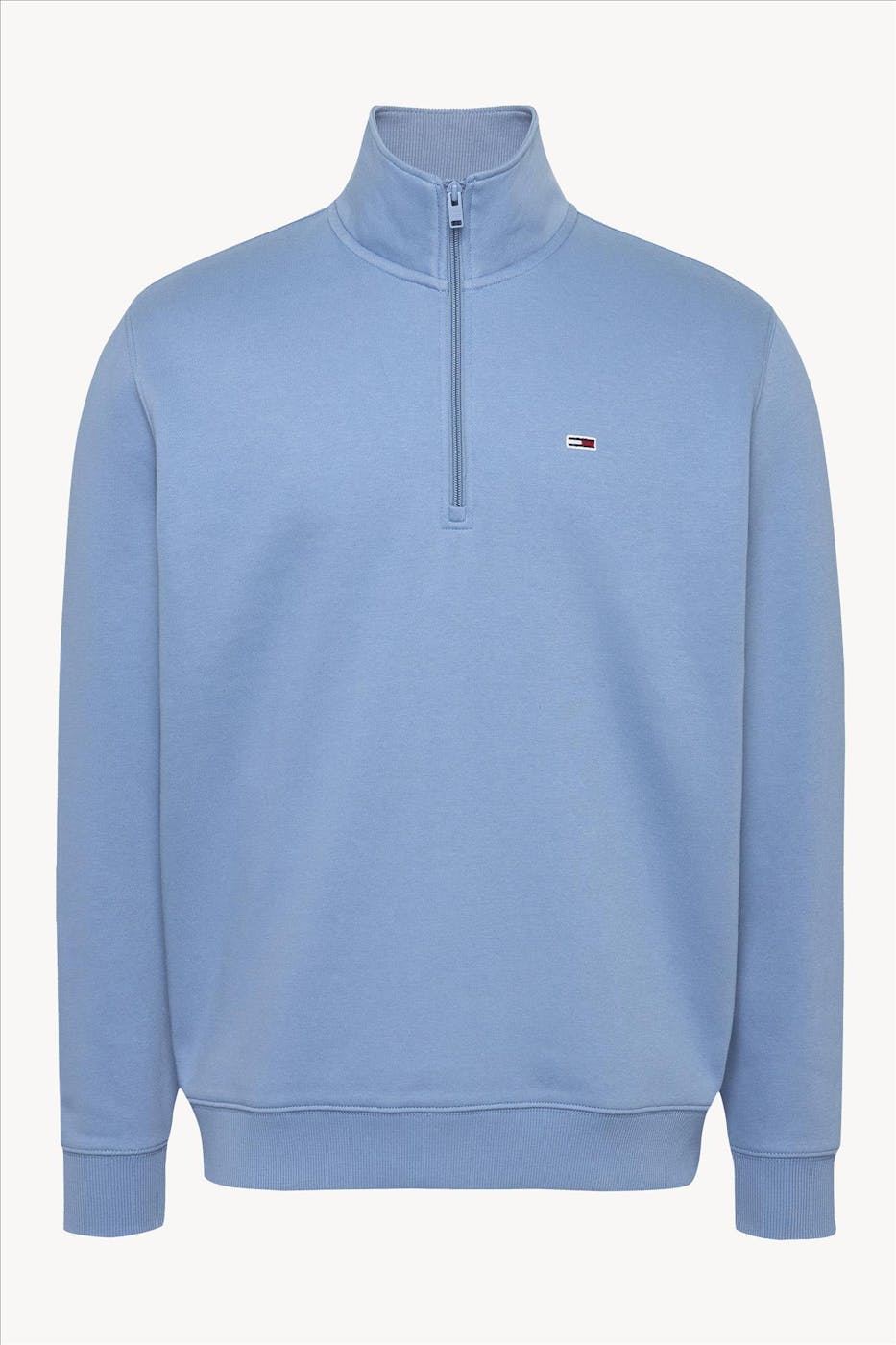 Tommy Jeans - Blauwe Regular 1/4 Zip sweater