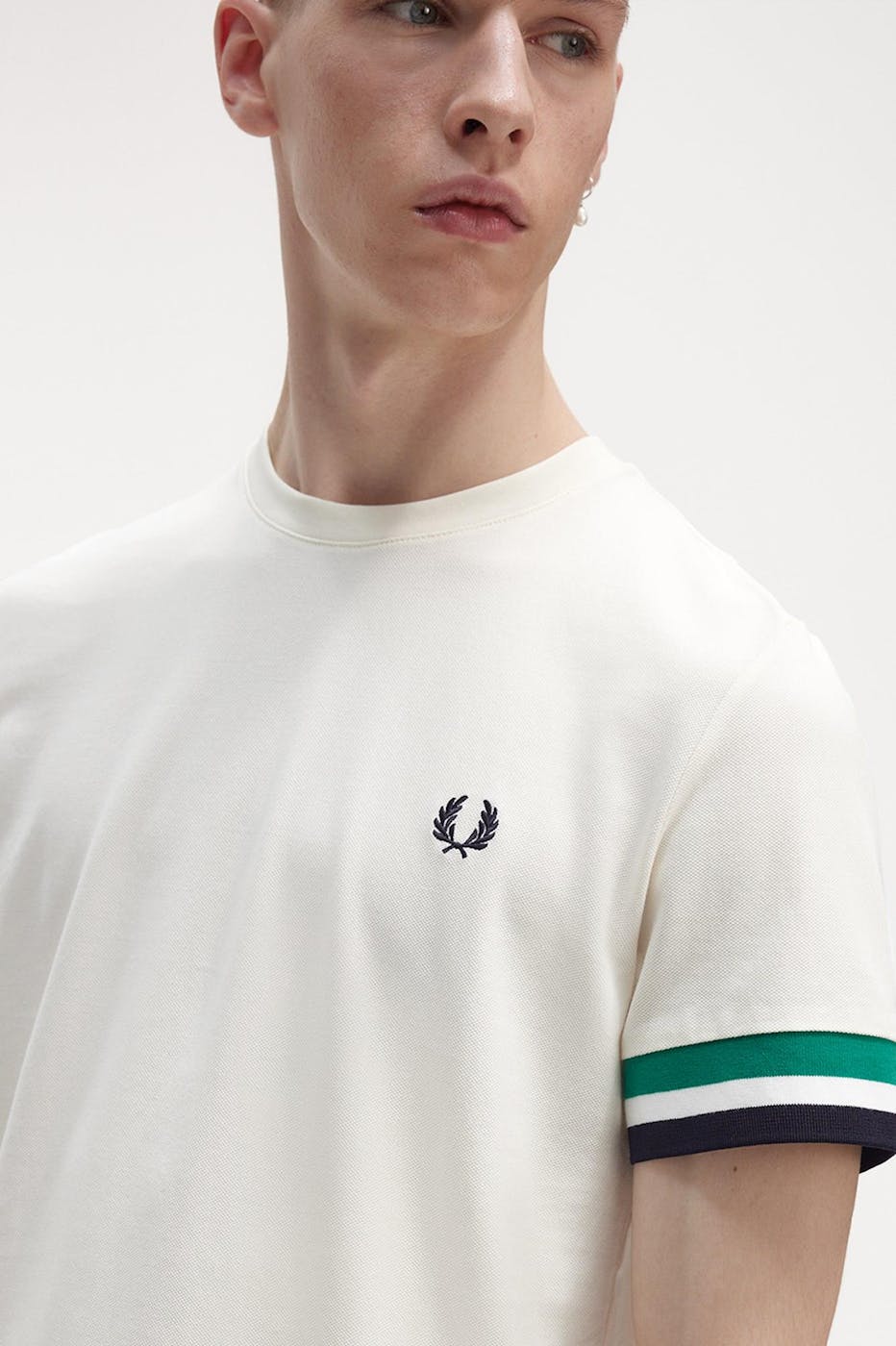 Fred Perry - Ecru Bold Tipped Pique T-shirt