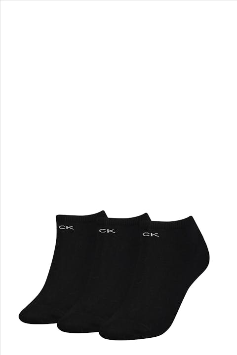 Calvin Klein - Zwarte 2-pack sneakersokken, one size