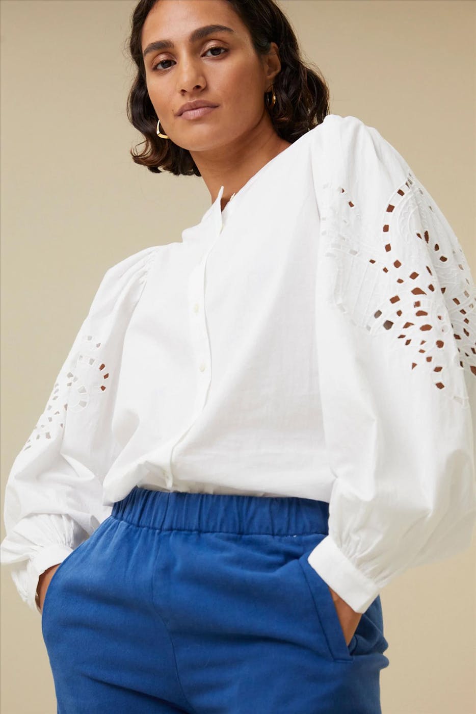 BY BAR - Witte Rikki Embroidery blouse