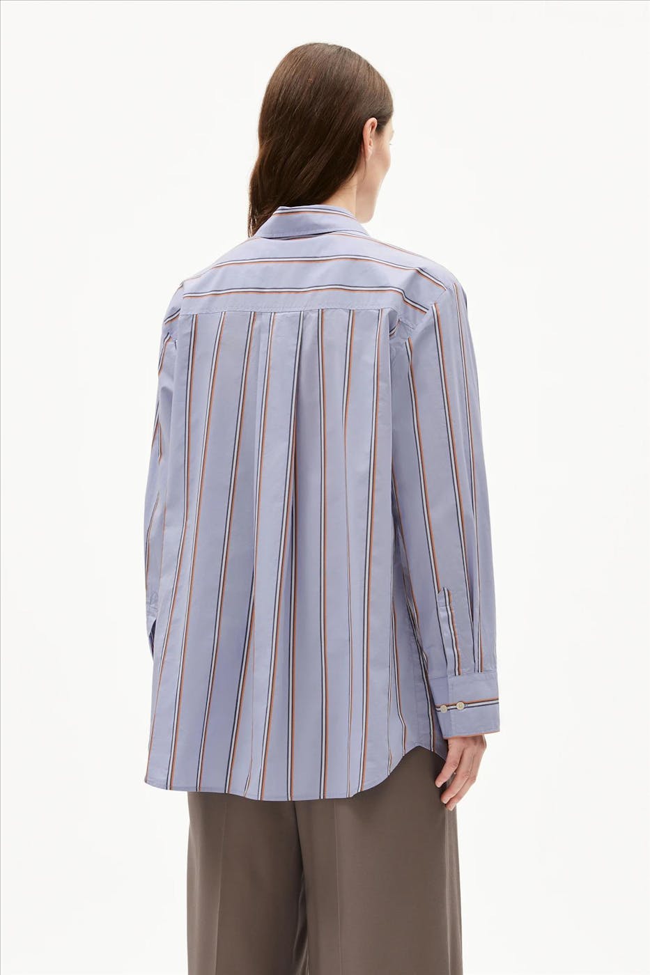 Armed Angels - Lavendelpaarse Gestreepte blouse