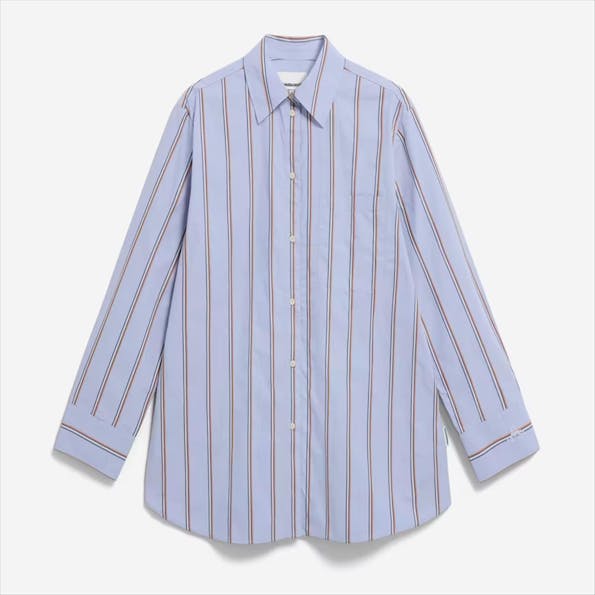 Armed Angels - Lavendelpaarse Gestreepte blouse