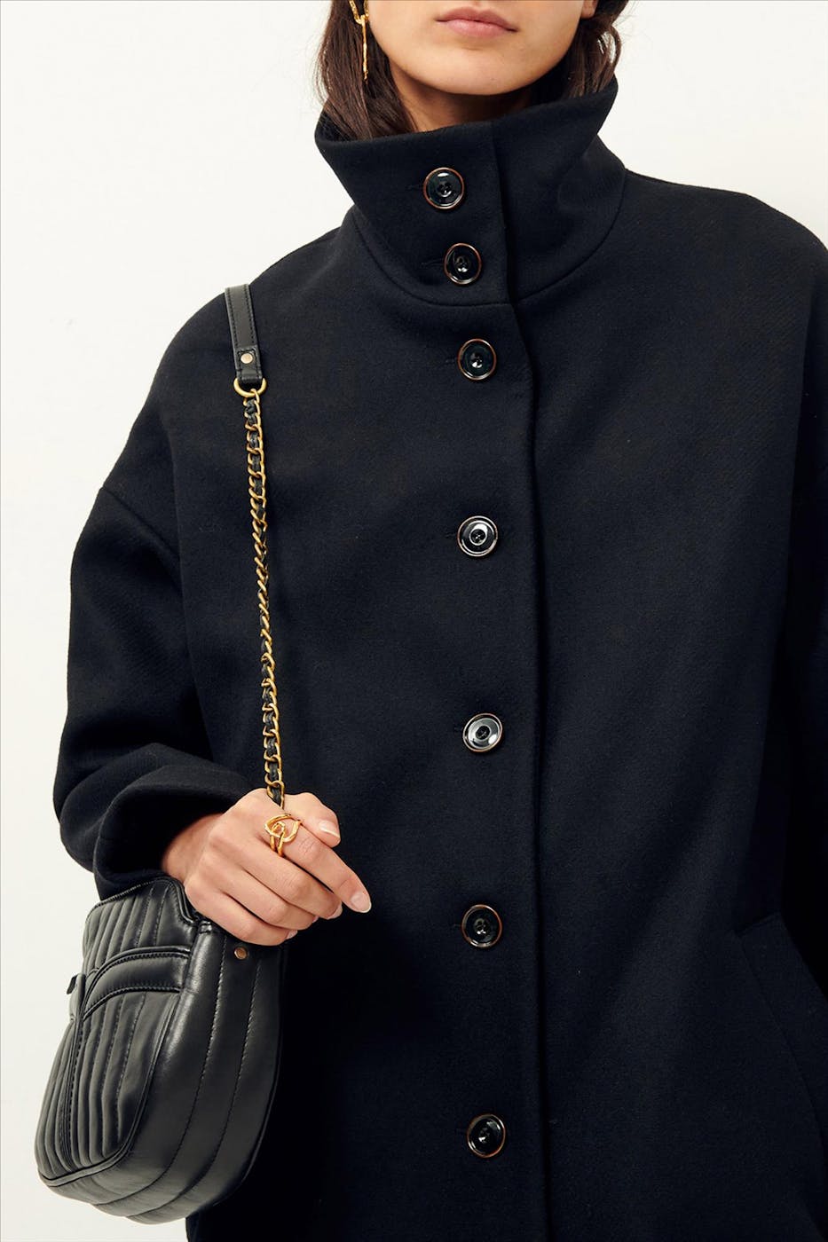 Sessùn - Zwarte Divine Leather handtas
