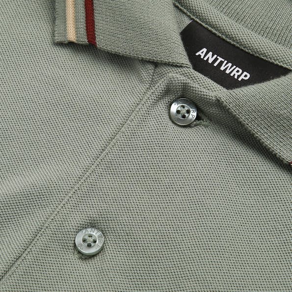 Antwrp - Muntgroene Classic Stripe Detail polo